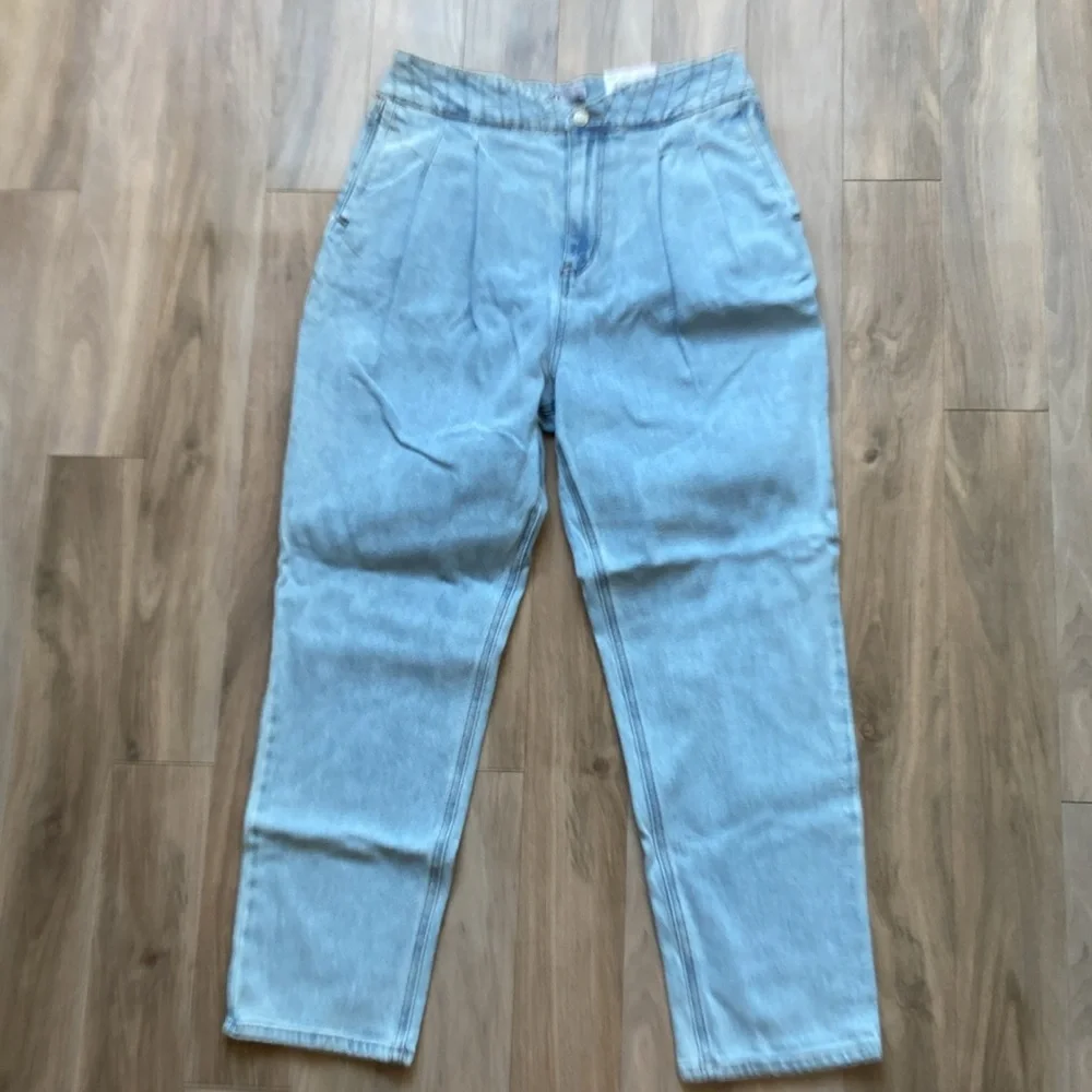 So Super high rise straight woven denim jean pant quilted design waistband 13/31 - Picture 7 of 16